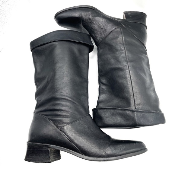 Rare Partners Black Leather vintage boots size 8.5 Tara - Picture 6 of 16